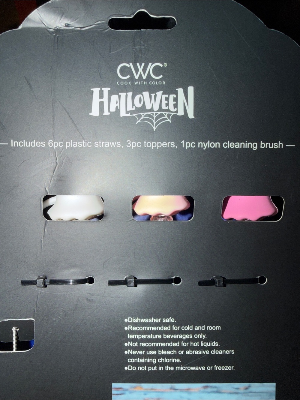 Halloween Ghost Silicone Toppers - Plastic Drink Straws - 10 piece Set! - Picture 7 of 8